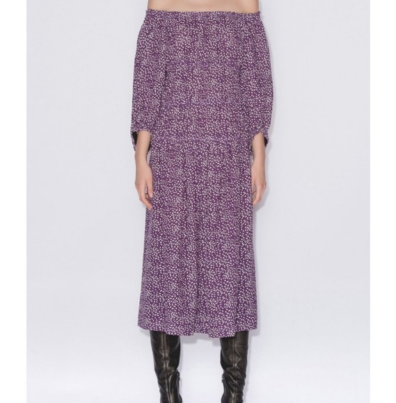 Sonia Rykiel Linen Crepe Off-Shoulder Dress - Picture 6 of 8